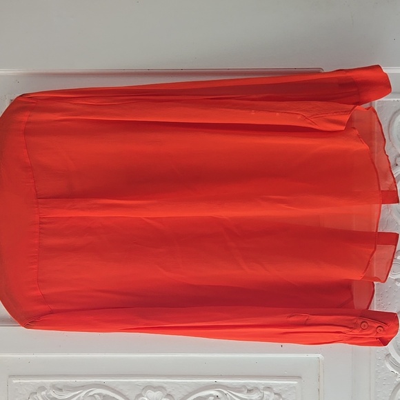 BCBG Sheer Button Down Shirt Size Medium - Picture 3 of 4